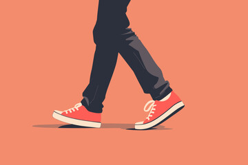 a simple flat illustration of an Hip, vector graphics