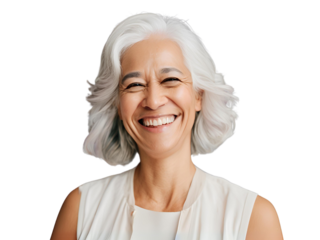 portrait of old woman smiling