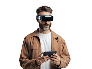 man with AR glasses
