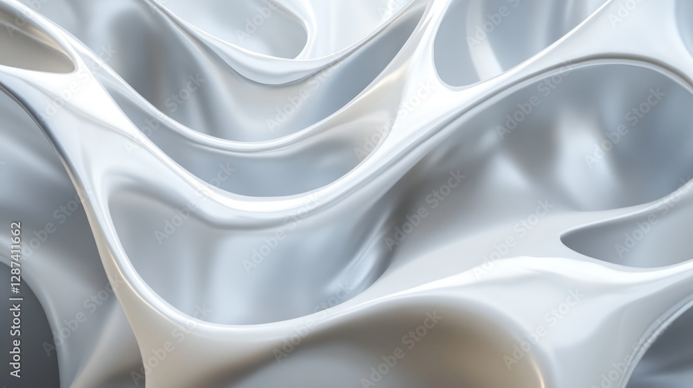 Poster modern digital abstract 3d background featuring futuristic geometric shapes and high-tech elements w