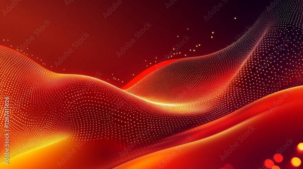 Aufkleber modern digital abstract 3d background featuring futuristic geometric shapes and high-tech elements w