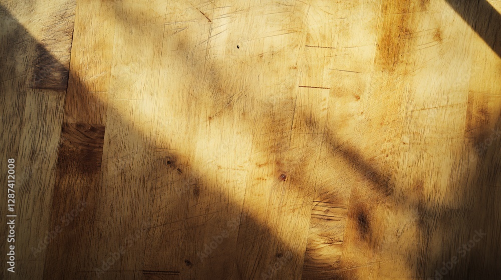 Aufkleber rustic wooden surface with light and shadow pattern for background use