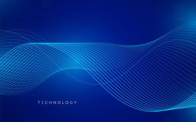 Technology wave background, blue gradations abstract frame,vsimple design,vector illustration