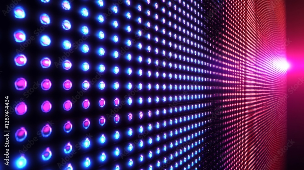 Poster futuristic neon pixel texture background with glowing digital grid and high-tech cyber aesthetic, fe