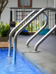 Naklejka premium swimming pool ladder
