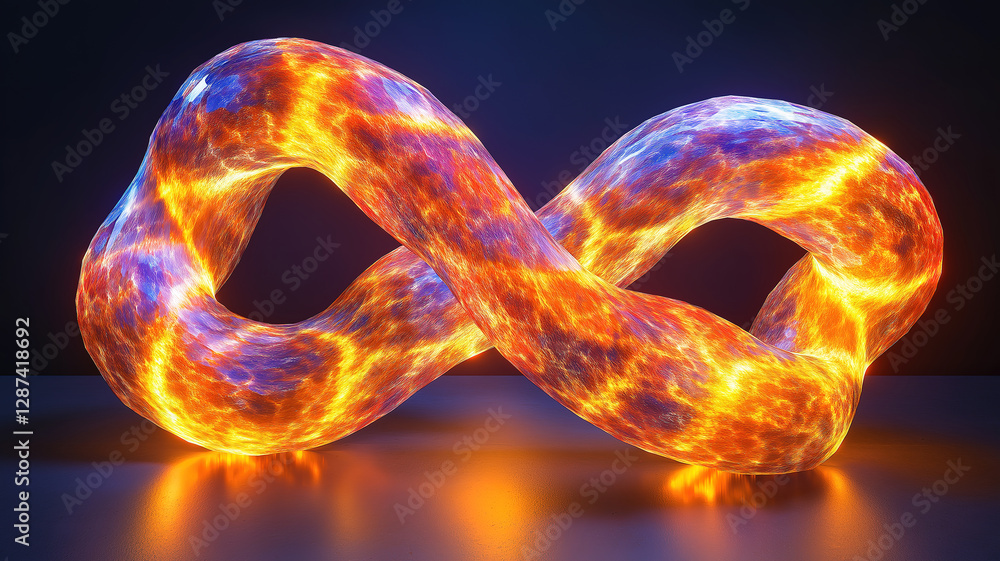 Aufkleber glowing streaks forming a radiant double helix twisting in a mesmerizing pattern