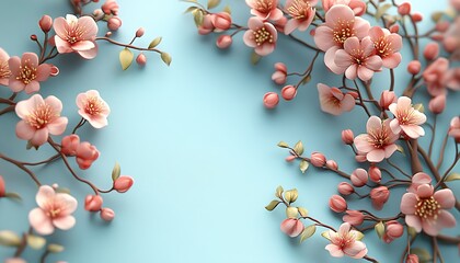 Spring Flowers Frame Design