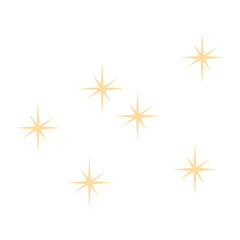 Twinkling stars doodles style stars. falling sparkling bright stars