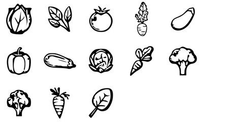 set of vegetables icon