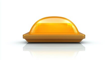 Emergency Alert Beacon: A striking close-up showcases a vibrant amber emergency light, radiating an aura of urgency and preparedness, ideal for illustrative purposes.