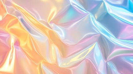 Holographic iridescent fabric texture background