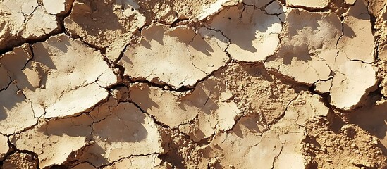 Naklejka premium Dry cracked earth surface