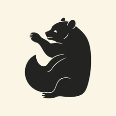 Black silhouette of a bear.