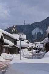雪の熊川宿