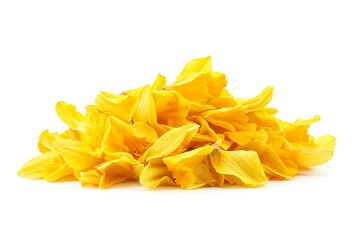 Bouquet of yellow daffodils isolated on white background