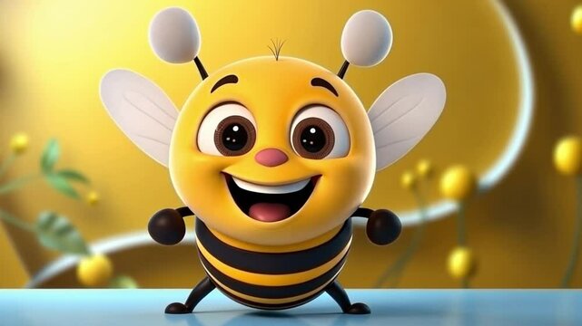 bee on white background