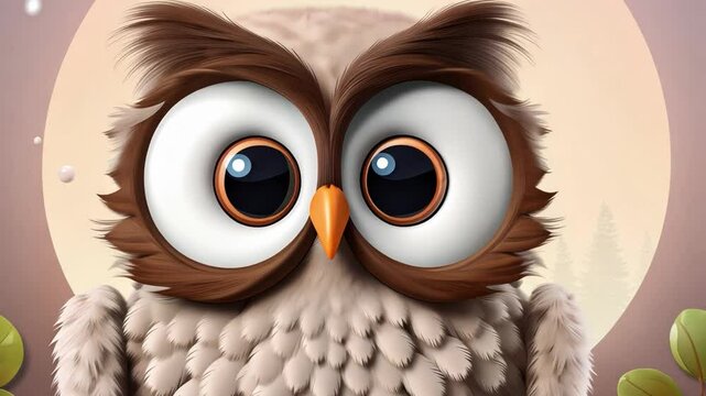 owl on white background
