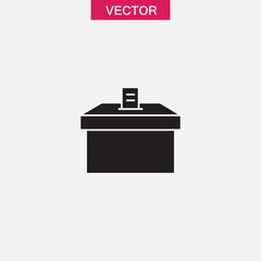 Complaint box icon, vector flat black trendy style illustration for web and app..eps
