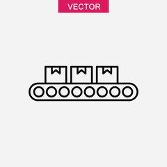 Conveyor outline icon, vector simple linear illustration for web and app..eps