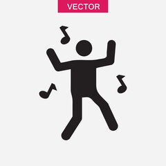 dance icon, vector simple trendy style illustration for web and app..eps