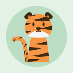 a tiger vector design element