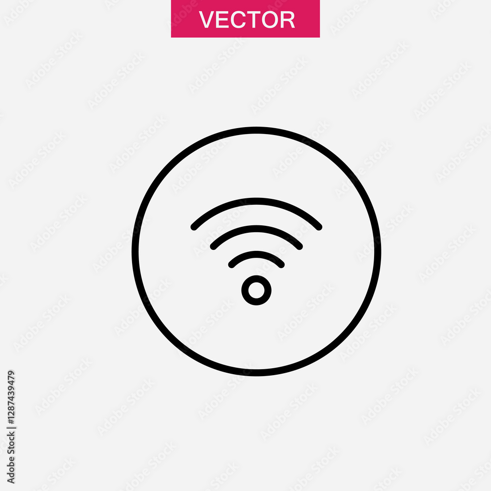 Aufkleber high-speed wifi connectivity icon, vector simple trendy style illustration for web and app..eps