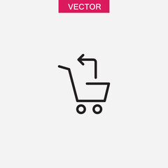 Return purchase icon, vector simple linear illustration for web and app..eps