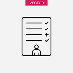 Attend outline icon, vector simple linear illustration for web and app..eps