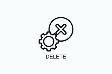 Delete Icon Or Logo Isolated Vector Illustration