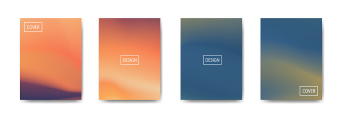 set of abstract background with beautiful gradation color, colorful background for poster flyer banner backdrop.vertical banner.cool fluid background vector illustration