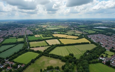 Naklejka premium Aerial photographing of the fields