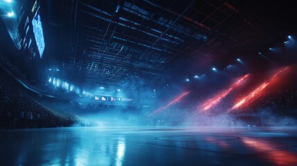 Fototapeta premium Arena Event, Lights, Crowd, Smoke, Game