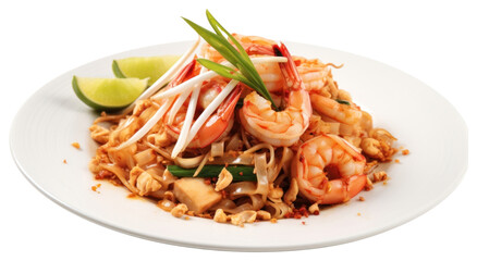 PNG Pad Thai Goong invertebrate seafood noodle.