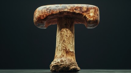 Studio Mushroom, Dark Background, Food