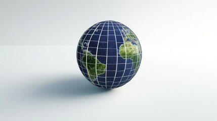 Global grid earth, white background