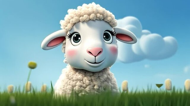 sheep in green grass