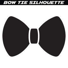 Bow tie silhouette vector illustration