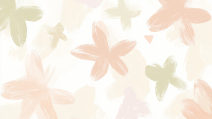 Soft pastel flowers on light background create calming atmosphere