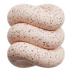 terrazzo abstract shape 3d icon isolated on the transparent background