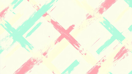 Colorful abstract pattern with pastel brush strokes and shapes