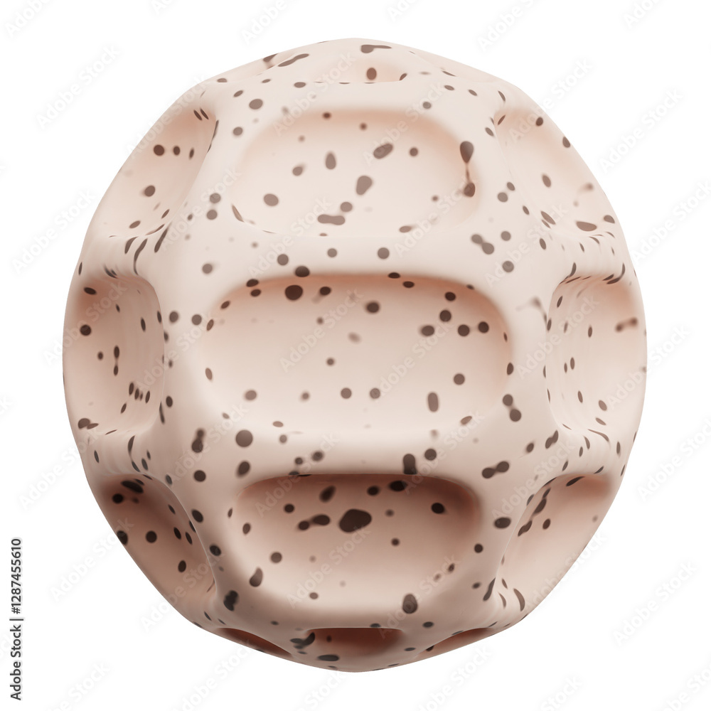 Poster terrazzo abstract shape 3d icon isolated on the transparent background