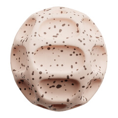 terrazzo abstract shape 3d icon isolated on the transparent background