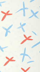 Colorful abstract pattern with blue and red shapes on light background