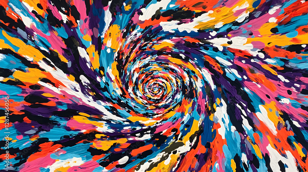 Poster abstract colorful paint swirl background texture for artistic and creative design projects