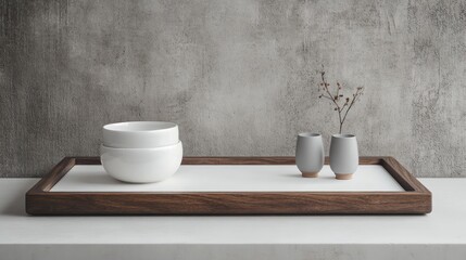 Ceramic bowls, vases, tray, zen, studio