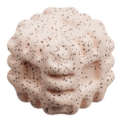 terrazzo abstract shape 3d icon isolated on the transparent background