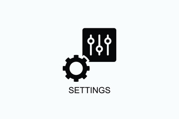 Settings Icon Or Logo Isolated Vector Illustration