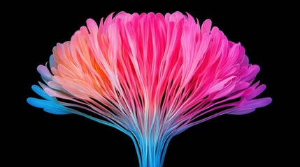 Obraz premium Growth Mindset concept. Interconnected Glowing Brain Vibrant Abstract Digital Artwork