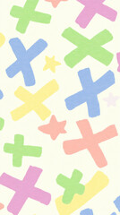 Obraz premium Colorful abstract shapes on light background create playful design