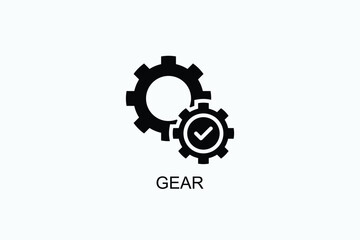 Gear Icon Or Logo Isolated Vector Illustration